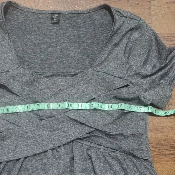 SHEIN Heather Gray Short Sleeve Top - Picture 7 of 10